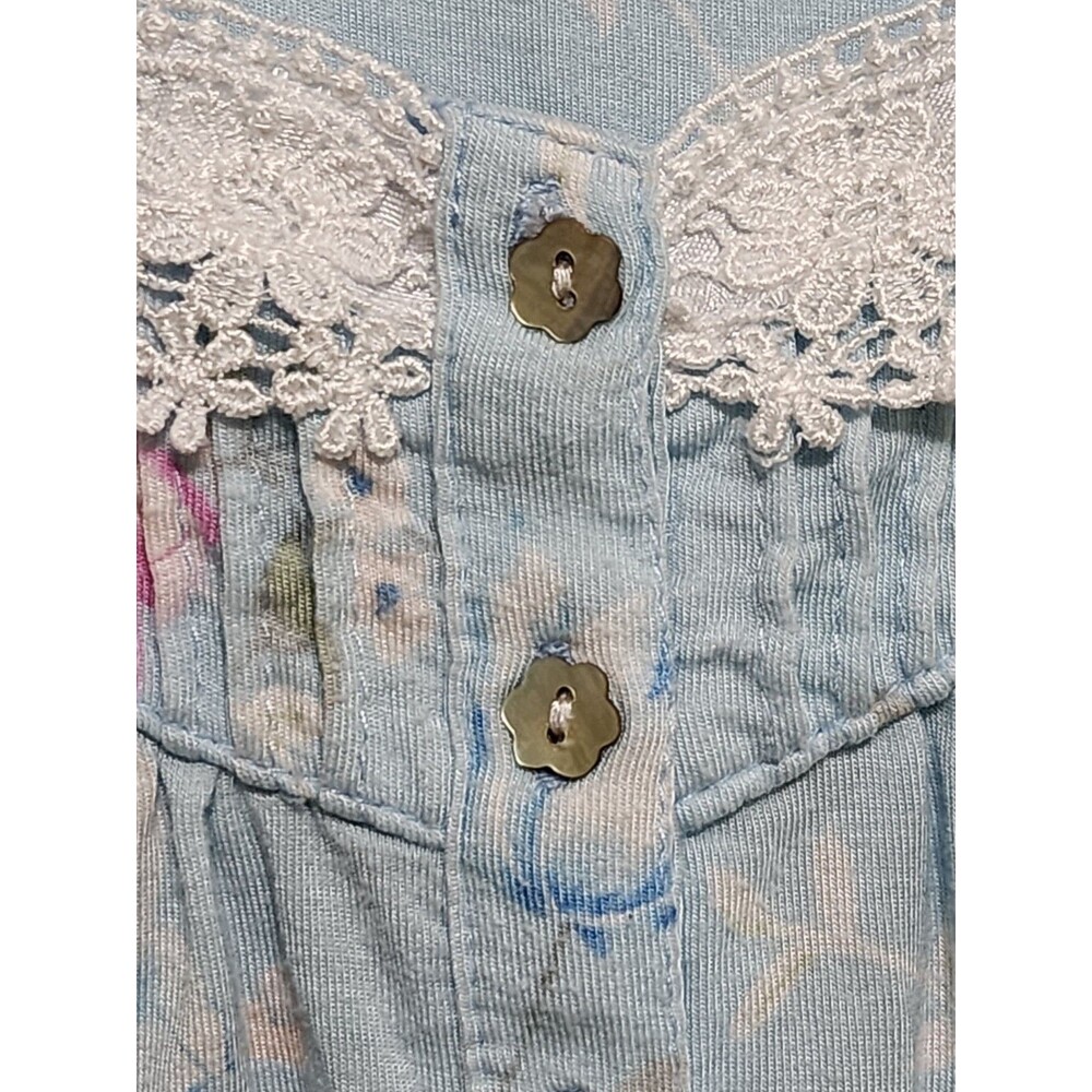Eileen West Cottage Rose Cotton Lawn Sleeveless Sleep Night Gown Sz M - Picture 5 of 11